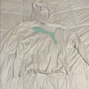 White long sleeve with hood